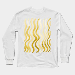 Wavy lines - ochre Long Sleeve T-Shirt